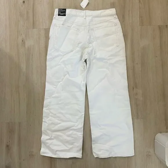 NWT J.Crew Factory Premium Edition Vintage Wide Leg Jean in White 29P Petite - Picture 3 of 7